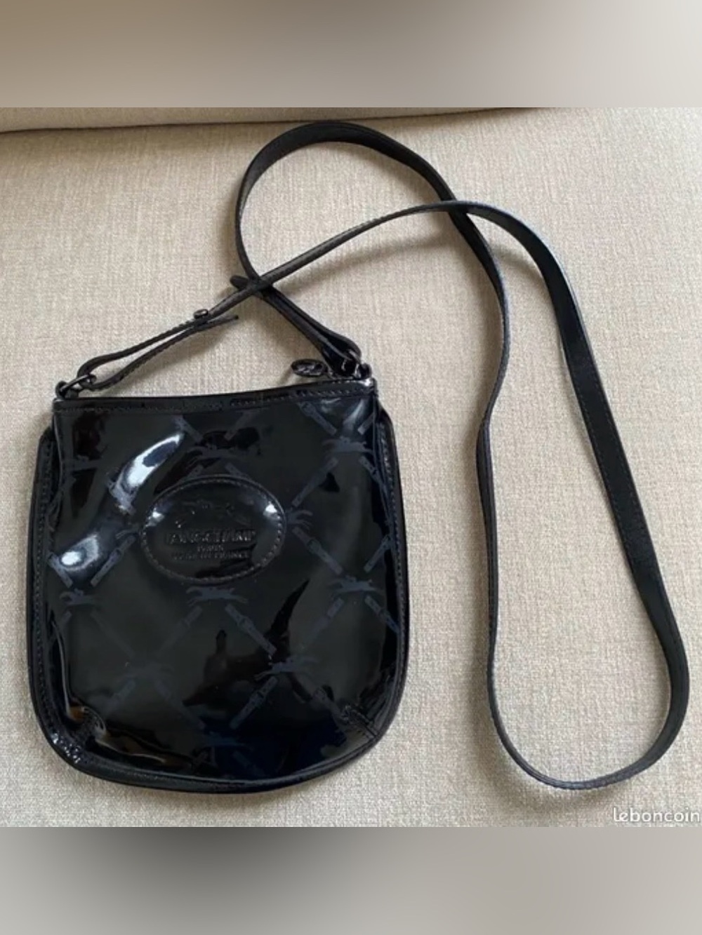 Longchamp Black Crossbody Bag - Longchamp Patent Leather Style